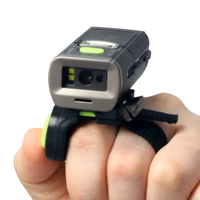 【クレードルセット】AirScan Finger 2Dモデル本体 黒/充電クレードル 黒 セット AIRSCAN-F-2D-BLK-SET ウェアラブル 2次元コードリーダー フィンガースキャナ