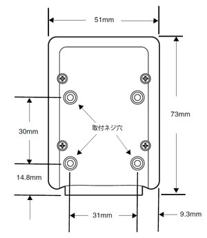 取付ネジ穴（寸法図）