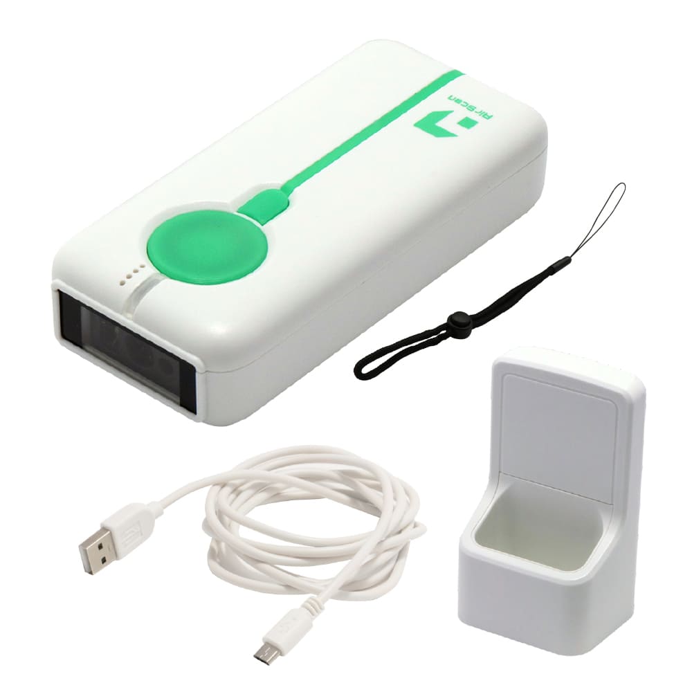 【クレードルセット】AirScan Mobile バーコードリーダ AIRSCAN-M-1D-WHT-SET 1Dモデル ホワイト