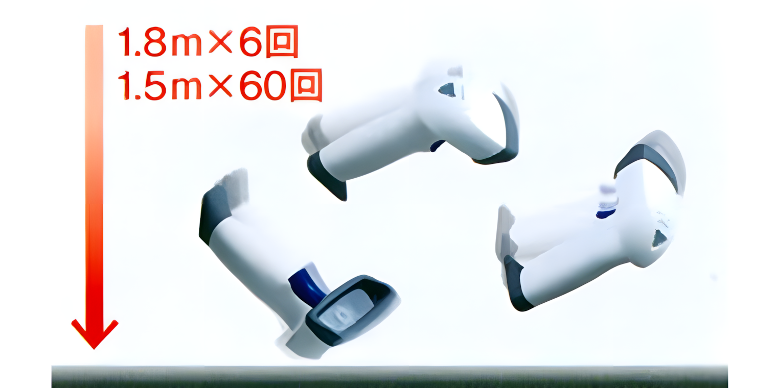 高い耐衝撃性能で安心使用