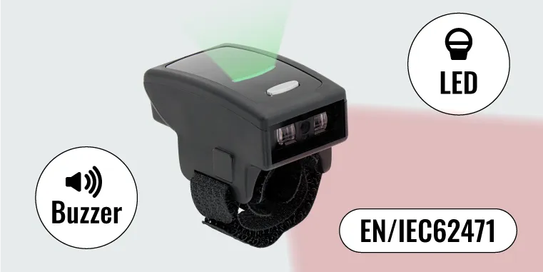 音と光で読取通知＆目に優しい光源