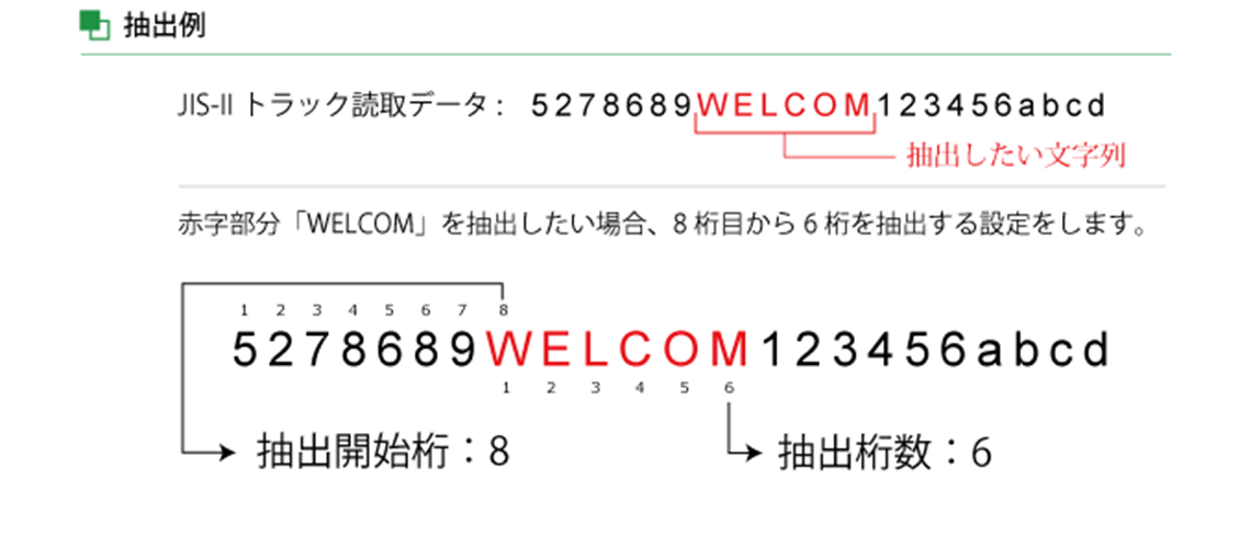 読取データ抽出機能