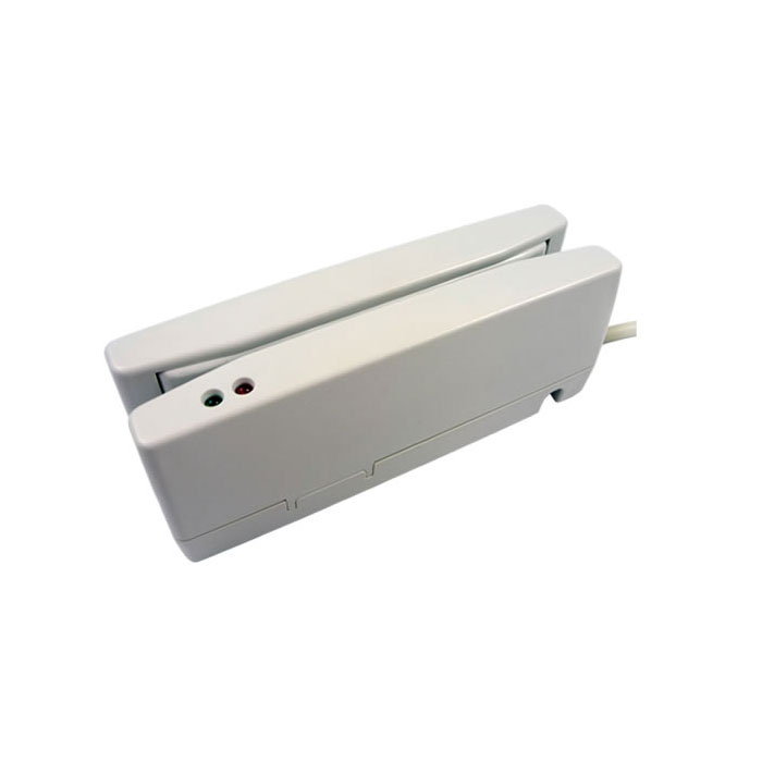 磁気カードリーダー USBバーチャルCOM接続 ホワイト JIS1 JIS2両面読取対応 MJR-350-VCOM 磁気ストライプカード