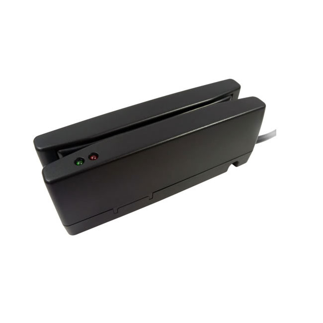 磁気カードリーダー USBバーチャルCOM接続 ブラック JIS1 JIS2両面読取対応 MJR-350B-VCOM 磁気ストライプカード