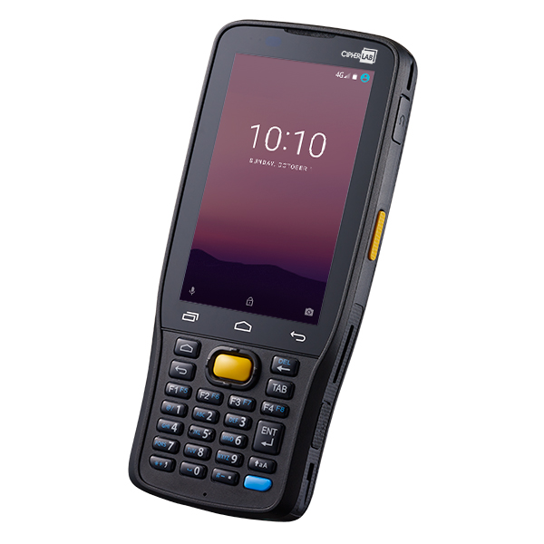 Android 7.0 タッチモバイルコンピュータ(黒) RK25-GMS 2D 10度アングル 28キー LTE WiFi/BT GMS NFC 1SIM 1SAM 充電池パック/スナップオンUSBケーブル/ACアダプタ付属
