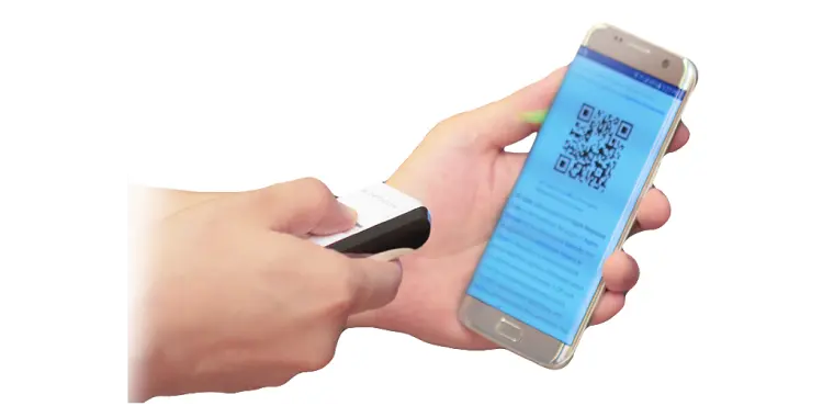 スマートフォン画面のコードもスムーズに読み取り