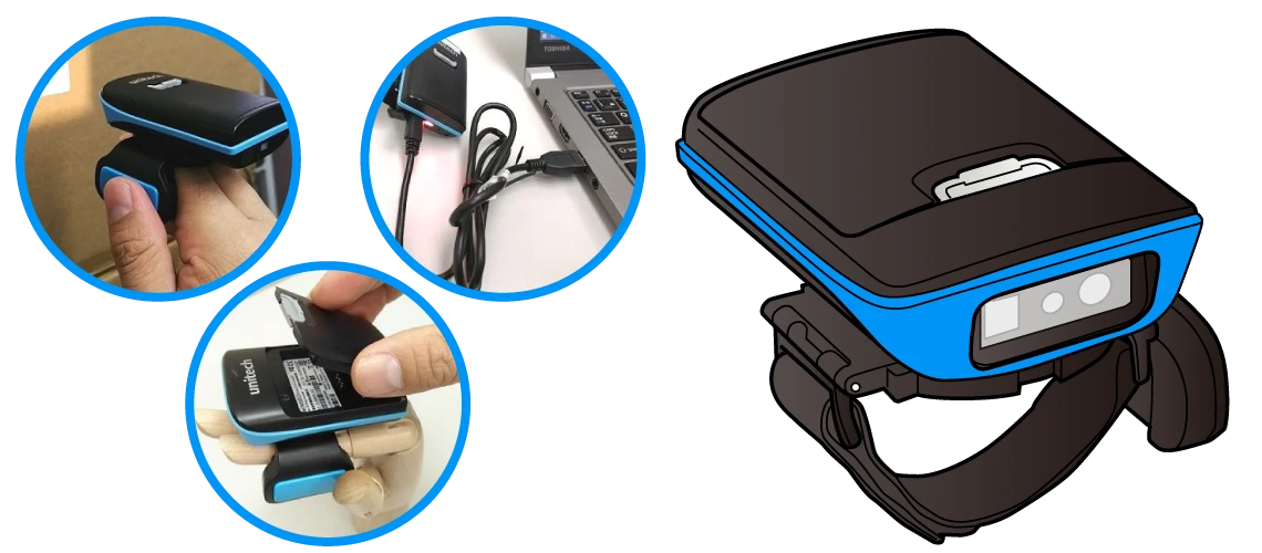 コンパクトで堅牢、交換可能バッテリ